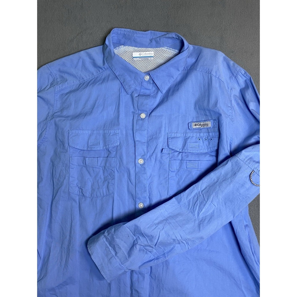 Columbia Sportswear PFG Vented Long Sleeve Cotton Button Down Shirt Women's XL